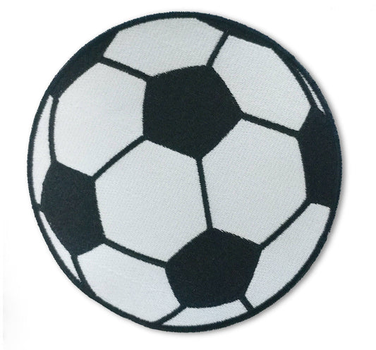 Applicable Pun - Soccer Ball 5 inch Embroidered Iron-on Patch
