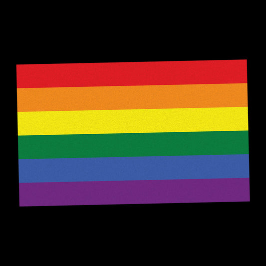 Reflective Rainbow Flag - LGBT Rights Support Pride Symbol - Vibrant Color Vinyl Decal Reflective