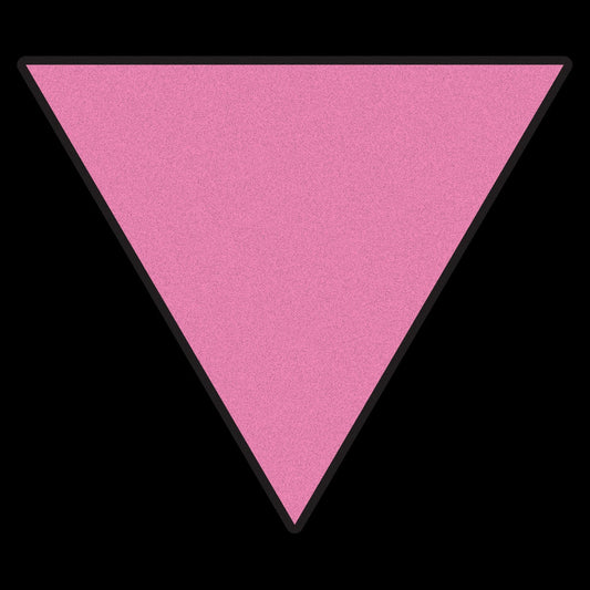 Reflective Pink Triangle - LGBT Rights Support Pride Symbol - Vibrant Color Vinyl Decal Reflective