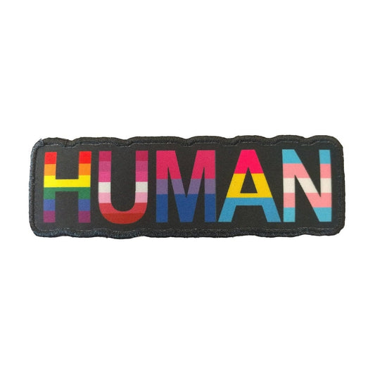Human LGBT Flags Rainbow Lesbian Bisexual Pansexual Transgender - 4 inch Iron-on Embroidered Patch
