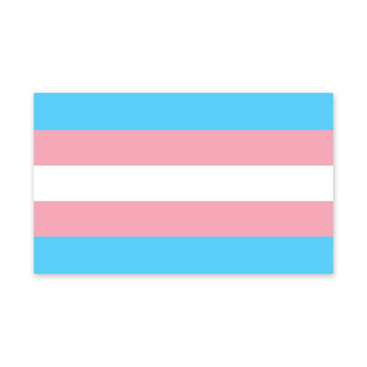Transgender Flag - LGBT Rights Support Pride Symbol - Vibrant Color Vinyl Decal Sticker