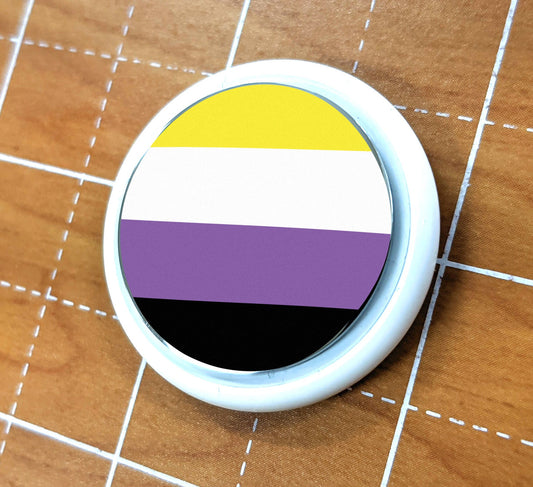 Skin for Airtag Non Binary Pride Flag LGBTQ+ Nonbinary Pride Flag - Vibrant color vinyl decal