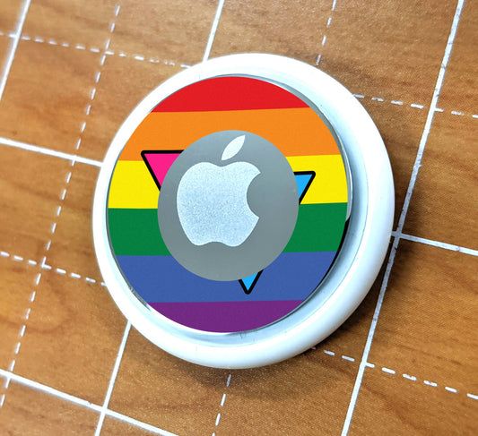 Skin for Airtag Pansexual Triangles Rainbow Pride Flag LGBTQ+ Pan Sexual Pride Flag - Vibrant color vinyl decal