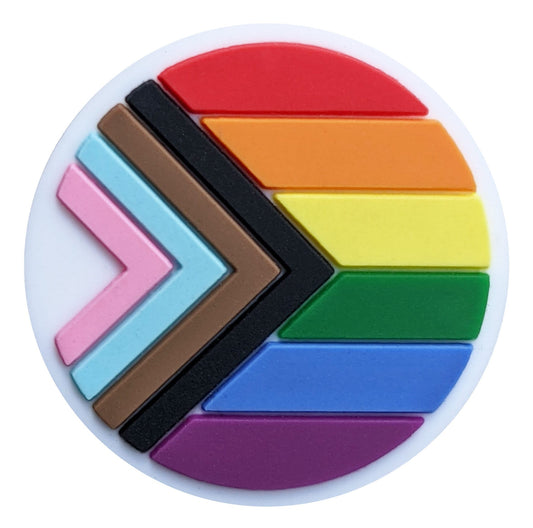 Progress Pride Flag LGBTQ POC Transgender Flag - Shoe Charm Clogs Charms
