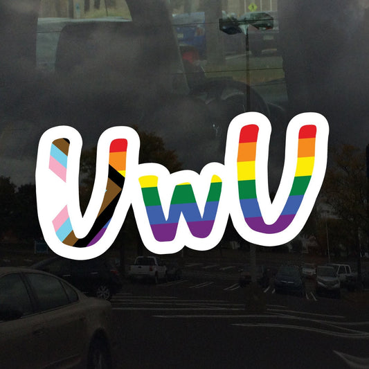 UwU Progress Pride Flag LGBTQ POC Transgender Flag - Vibrant Color Vinyl Decal Sticker