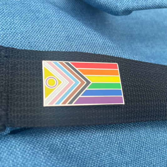 Intersex Inclusive Progress Pride Flag LGBTQIA+ POC Transgender Flag Enamel Pin - Lapel or Fabric Pin