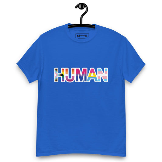Human Progress LGBTQ+ Flags Rainbow Lesbian Bisexual Pansexual Transgender Asexual - Unisex classic T Shirt