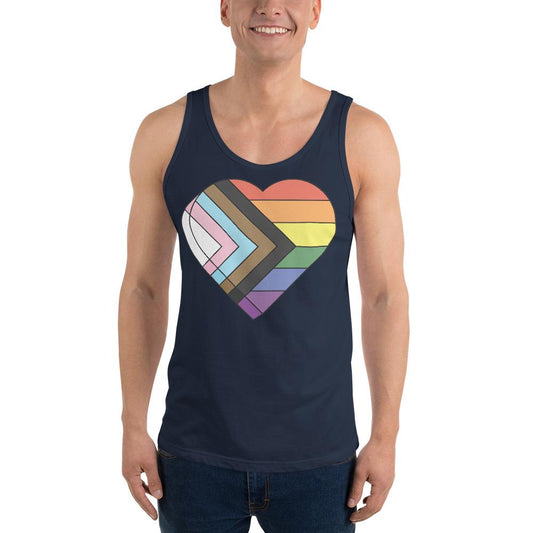 Candy Heart Progress Pride Flag LGBTQ POC Transgender Flag - Men's Tank Top