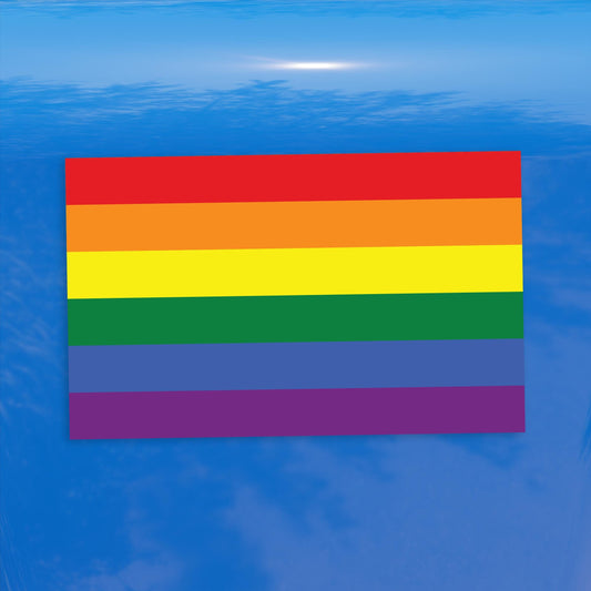 Rainbow Pride Flag Vinyl Decal - LGBTQ+ Rights, Unity & Love Sticker - Gay Lesbian Bi Transgender Support Symbol - Vibrant Waterproof Vinyl