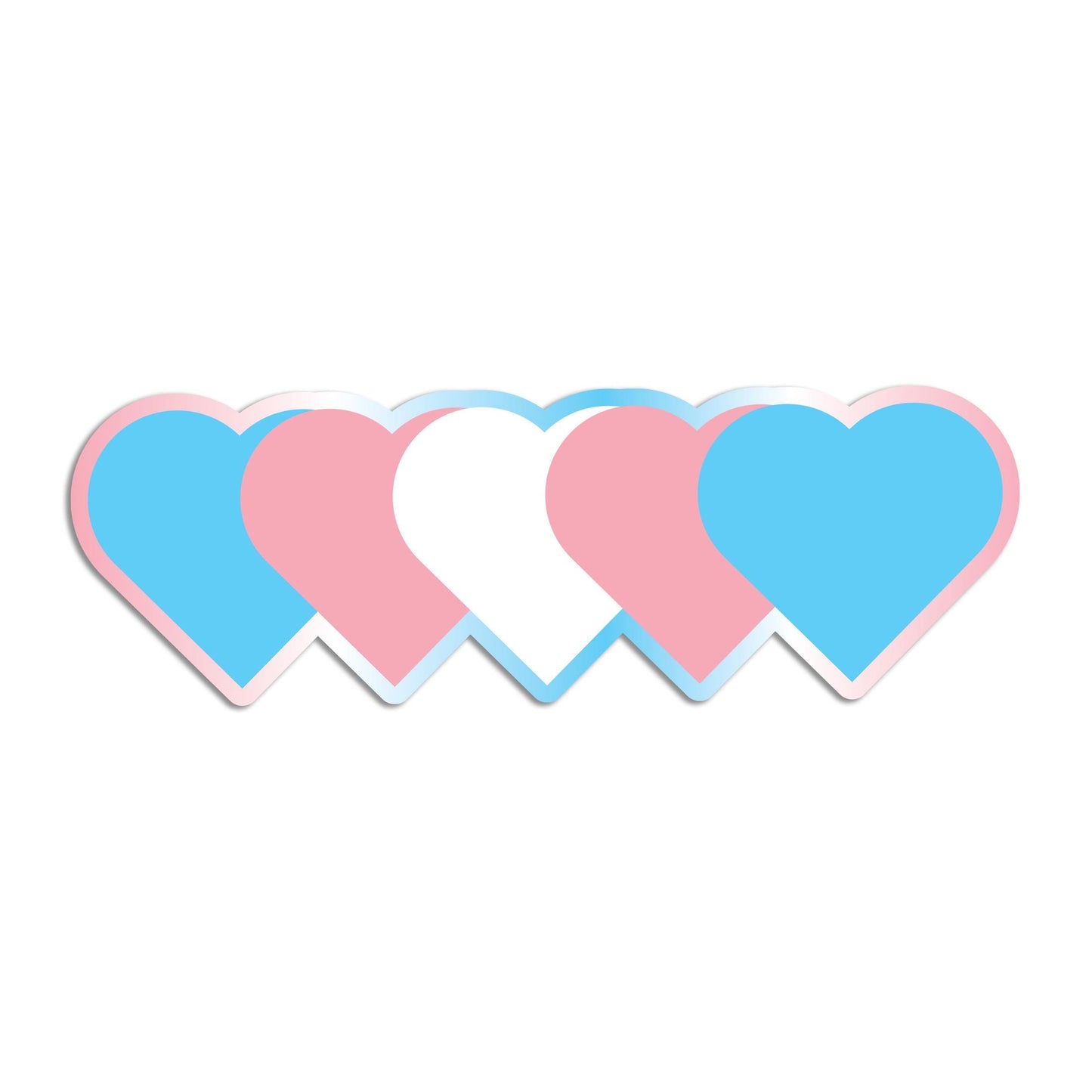 Progress Flag Hearts Vinyl Decal Sticker – Subtle Pride Gift for Cars, Laptops, Windows – Durable, Weatherproof, Easy to Apply