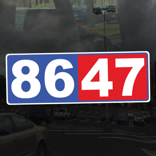 8647 Anti Trump Protest Decal - Resist Divisive Leadership - Activism Vinyl Sticker for Cars, Laptops, and Water Bottles