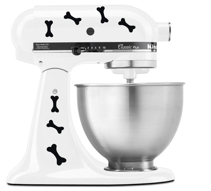 Cute Dog Bone Pattern - Vinyl Decal Set for Kitchen Mixers