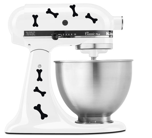 Cute Dog Bone Pattern - Vinyl Decal Set for Kitchen Mixers