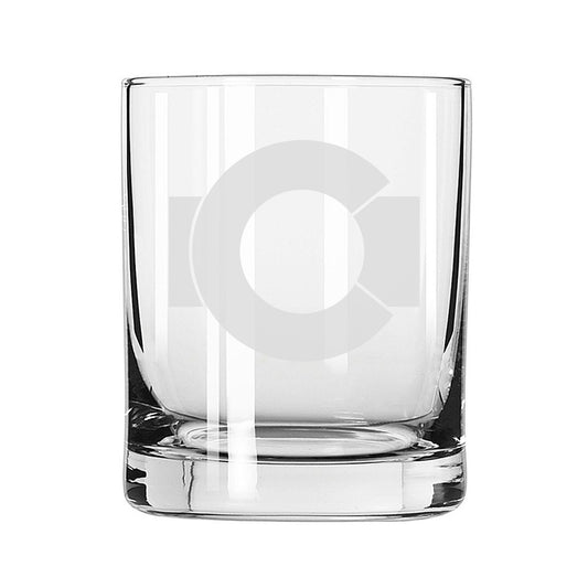 Colorado State Flag -  8 ounce Whiskey Rocks Glass, Old Fashioned Glass