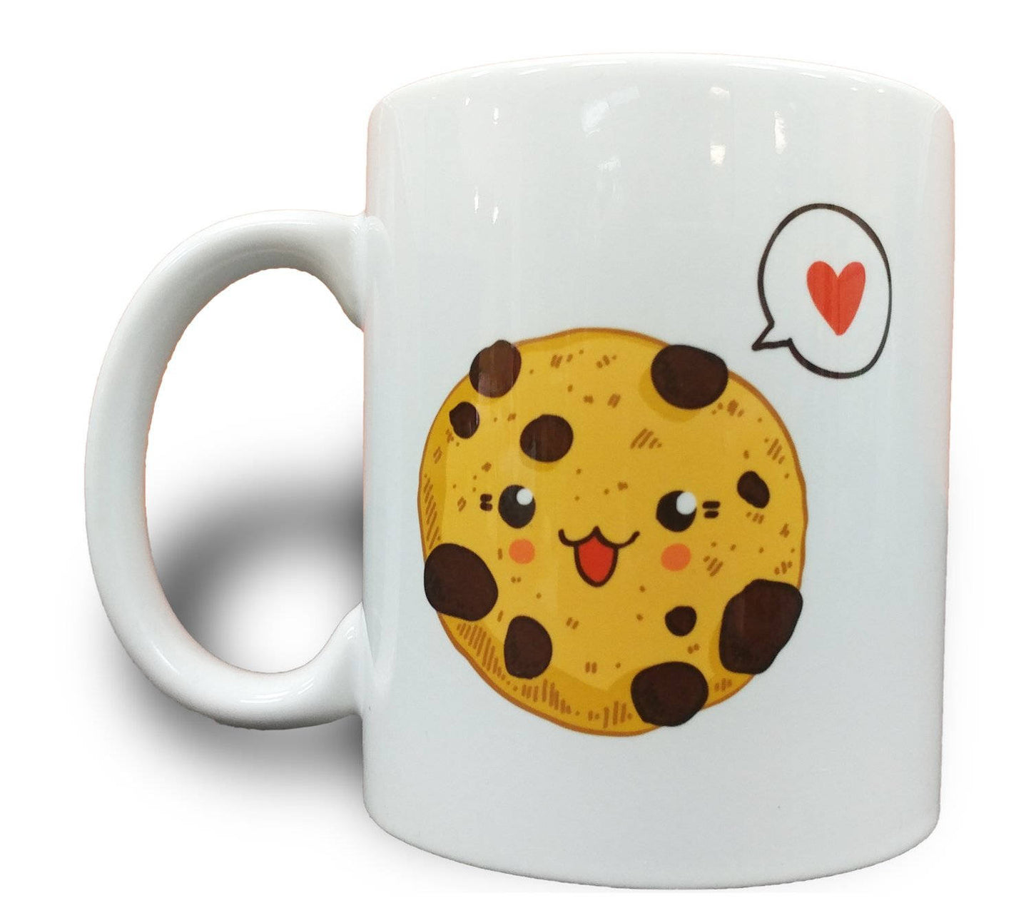 Happy Cookie Chocolate Chip Smiling Cookie - 11 Ounce Ceramic Coffee Mug Teacup