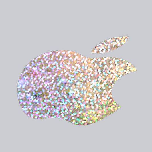 Silver Glitter Sparkle Macbook Apple Color Changer Decal - Opaque Vinyl Decal Sticker for All Macbook Models