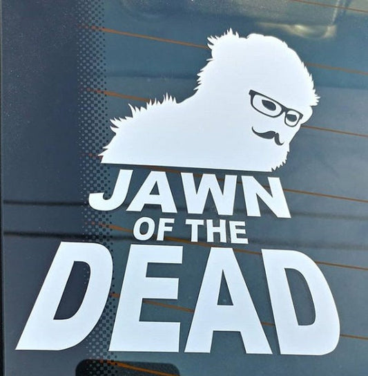 Jawn of the Dead 5 inch Tall White Vinyl Decal