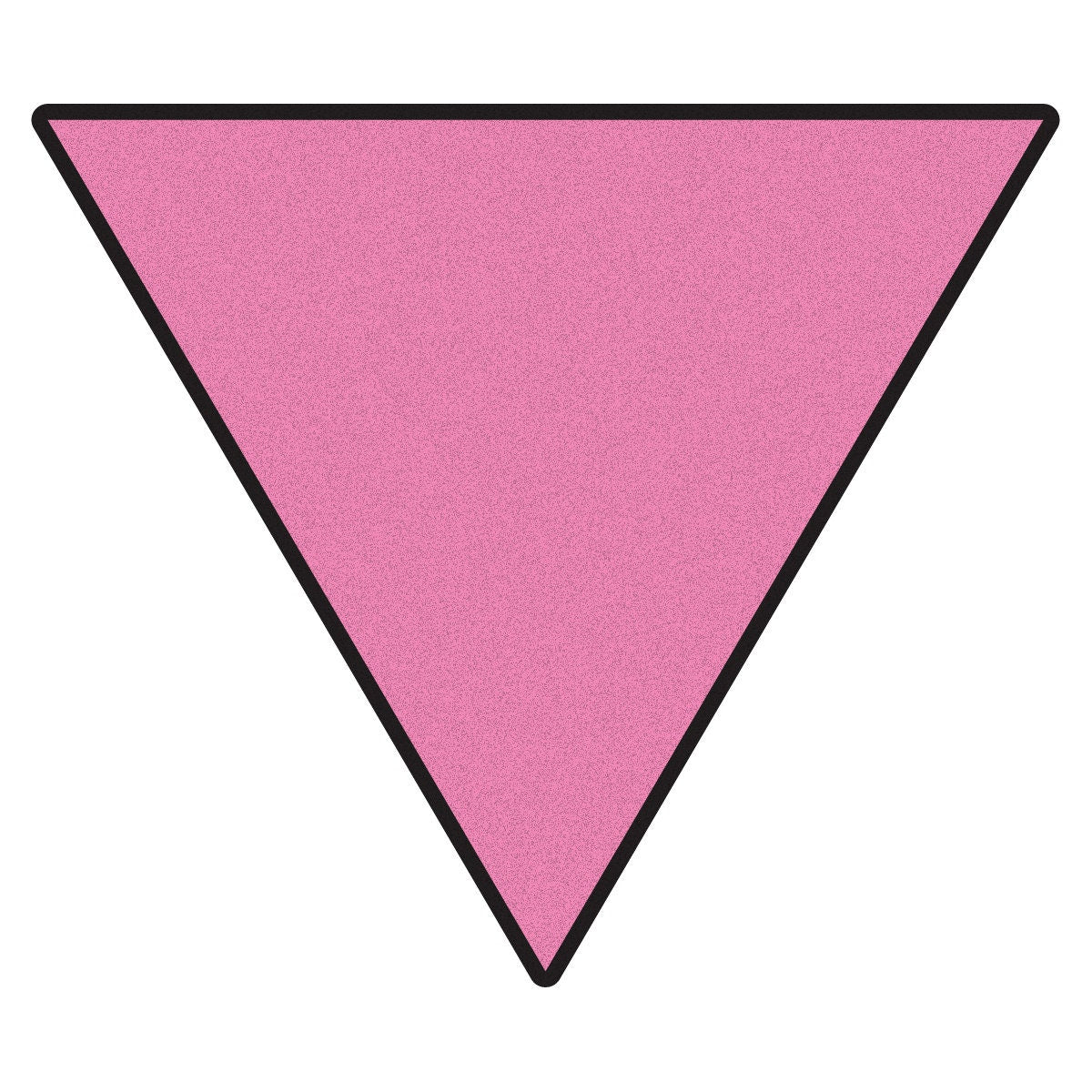 Reflective Pink Triangle - LGBT Rights Support Pride Symbol - Vibrant Color Vinyl Decal Reflective