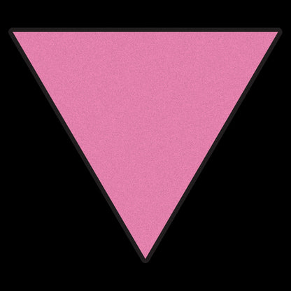 Reflective Pink Triangle - LGBT Rights Support Pride Symbol - Vibrant Color Vinyl Decal Reflective