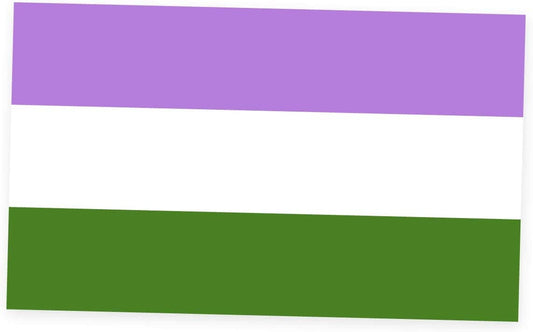 Genderqueer Pride Flag LGBTQ+ - vibrant color vinyl decal