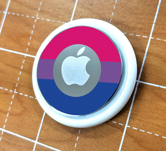 Skin for Airtag Bisexual Flag LGBTQ+ Pride Flag - Vibrant color vinyl decal