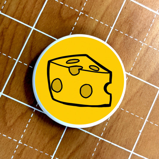Skin for Airtag Cheddar is Better Yellow Cheese Wedge - Vibrant color vinyl decal