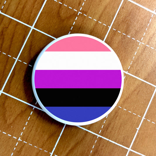 Skin for Airtag Genderfluid Flag LGBTQ+ Pride Flag - Vibrant color vinyl decal
