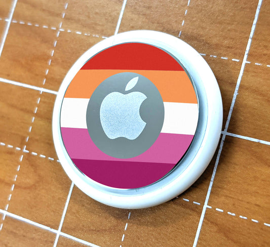 Skin for Airtag Lesbian Pride Flag 5 Stripes LGBTQ+ Pride Flag - Vibrant color vinyl decal