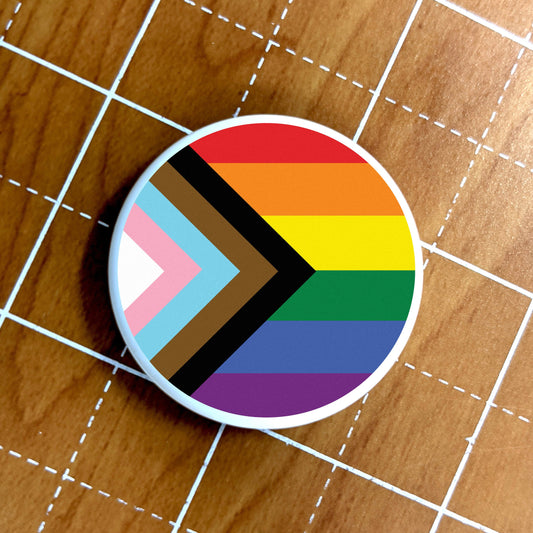 Skin for Airtag Progress Pride Flag LGBTQ POC Transgender Flag - Vibrant Color Vinyl Decals