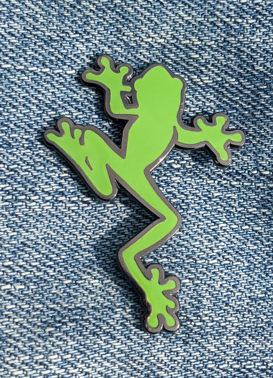 Climbing Tree Frog Green Enamel Pin Lapel Pin