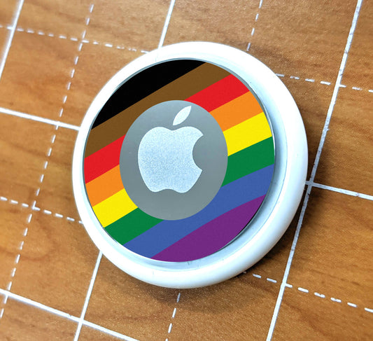 Skin for Airtag Inclusive Pride Flag LGBTQ+ POC Pride Flag - Vibrant color vinyl decal