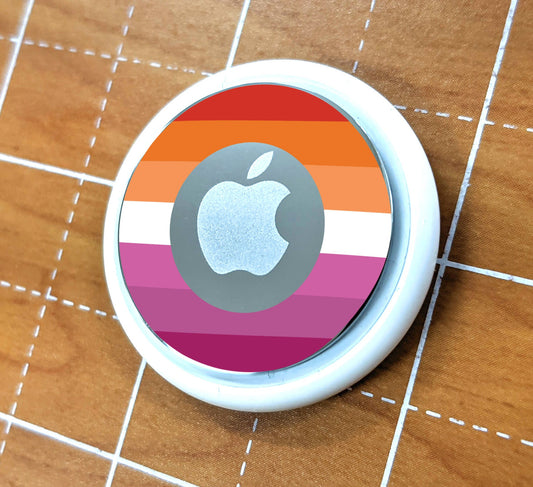 Skin for Airtag Lesbian Pride Flag 7 Stripes LGBTQ+ Pride Flag - Vibrant color vinyl decal