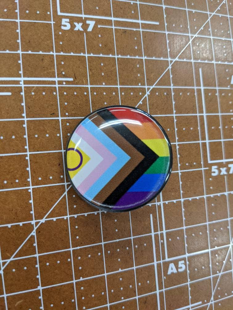 Intersex Inclusive Progress Pride Flag LGBTQ POC Transgender Flag Pin - Lapel or Fabric Pin