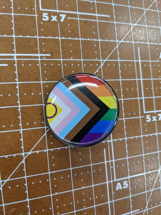Intersex Inclusive Progress Pride Flag LGBTQ POC Transgender Flag Pin - Lapel or Fabric Pin
