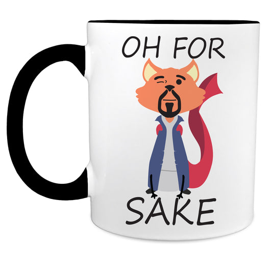 Oh for Fox Sake Strange Caped Fox - 11 Ounce Ceramic Coffee Mug Teacup Black Handle