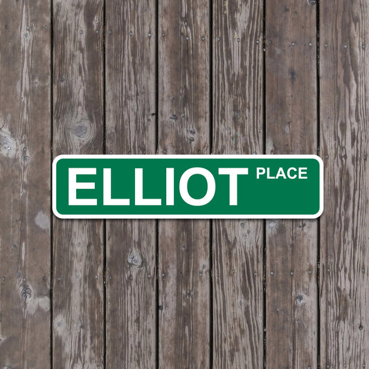 Personalized Name Street Sign 17 inch Wide by 4 Inch Tall Aluminum Sign