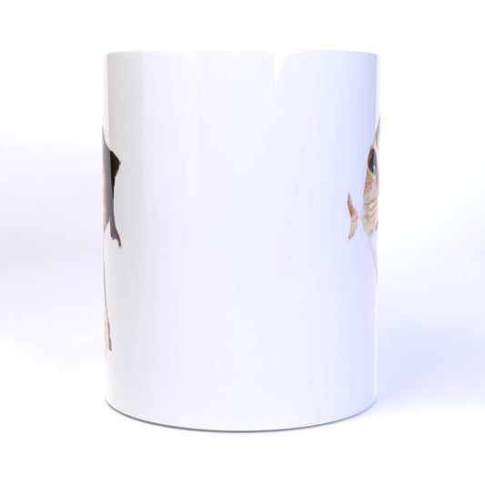 Surprise Cat Peaking Through Coffee - 11 Ounce Ceramic Coffee Mug Teacup