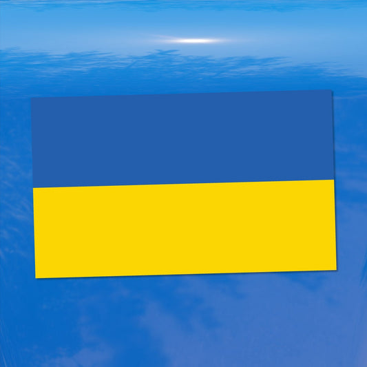 Ukraine Ukrainian Flag - Vibrant Color Vinyl Decal Sticker