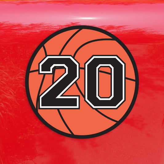 Custom Jersey Number Basketball Team Numbers - Vibrant Color Vinyl Decal Sticker