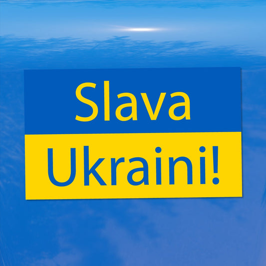 Slava Ukraini! Ukraine Ukrainian Flag - Vibrant Color Vinyl Decal Sticker