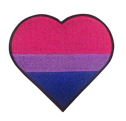 Heart Bisexual Pride Flag LGBTQ Bisexual Flag - 4 inch Iron-on Patch