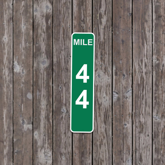 Custom Mile Marker Sign - 17 Inches Tall by 4 Inches Wide Aluminum Sign