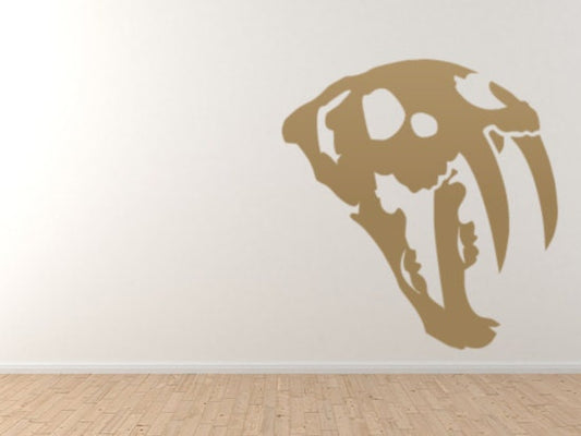 Sabertooth Tiger Skull - Wall Vinyl Decorative Decal