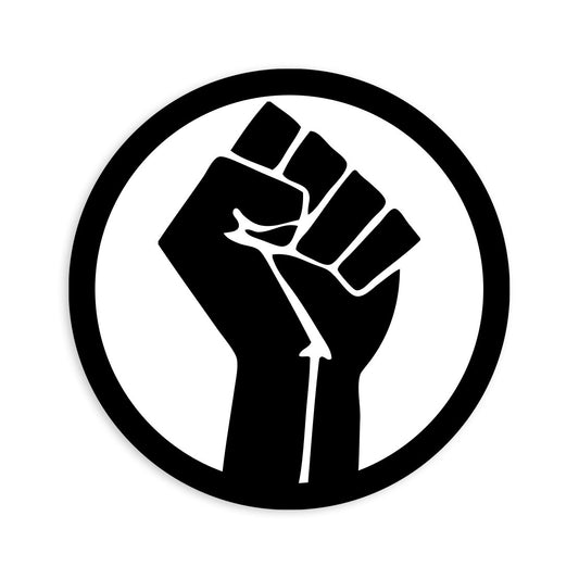 Resist Fist Circle - Vibrant Static Cling Window Cling - Use Indoor and Outdoor!