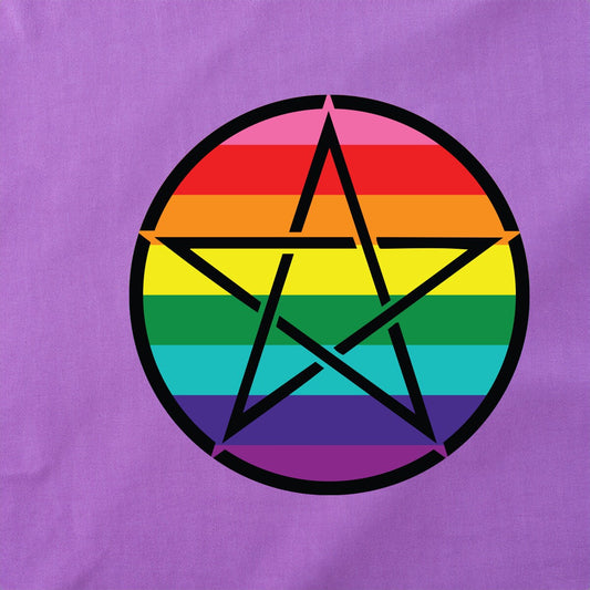 Upright Pentagram Classic Rainbow Pride Flag LGBTQ Flag - Iron-On Vinyl for Fabric, T-shirts and more!