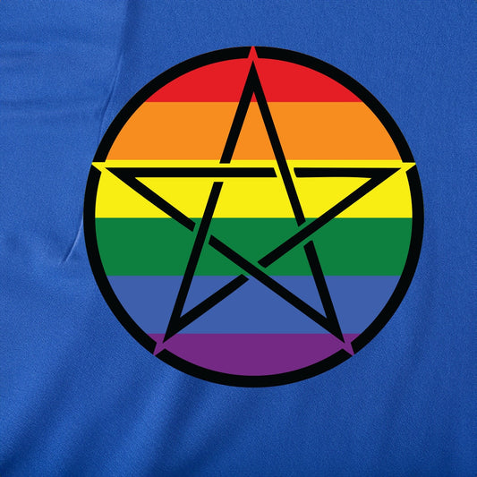 Upright Pentagram Rainbow Pride Flag LGBTQ Flag - Iron-On Vinyl for Fabric, T-shirts and more!