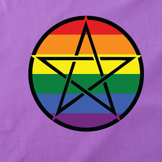 Upright Pentagram Rainbow Pride Flag LGBTQ Flag - Iron-On Vinyl for Fabric, T-shirts and more!