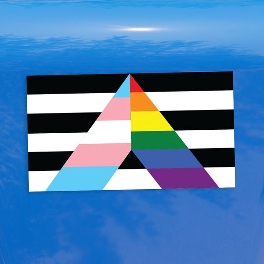 Rainbow Transgender Support Ally Pride Flag - Vibrant Color Vinyl Decal Sticker