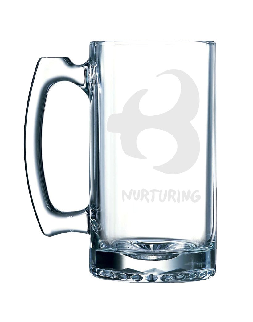 Adinkra Akan #6 - Nurturing African Sign Symbology -  26 oz glass mug stein