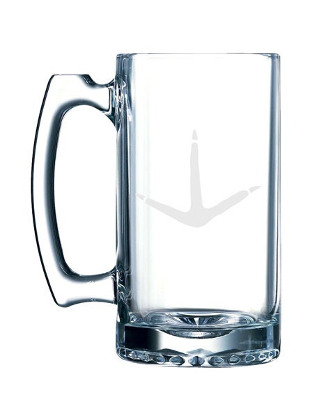 Animal Foot Print #6 - Turkey Chicken Bird Hawk Talon -  26 oz glass mug stein